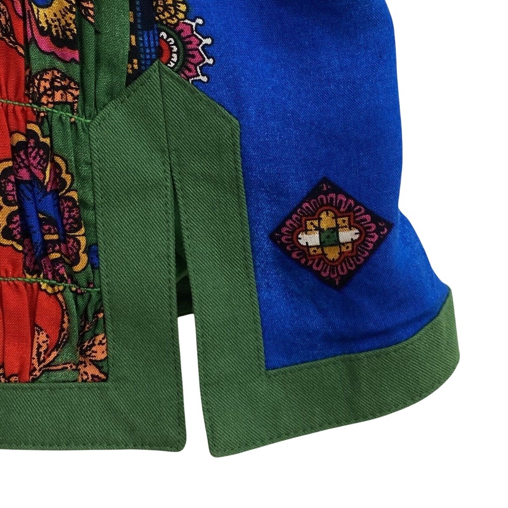 Vintage Vest Womens 8 Wearable Art Boho Artsy Patchwork Color block Made USA - Picture 4 of 9